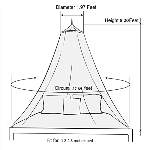 Hanging Bed Canopy Mosquito Net - Fine Mesh Protection for Bedroom & Camping