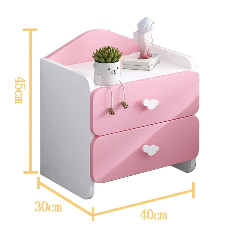 Modern Kids Nightstand with 3 Drawers, Small Wooden Bedside Storage Table