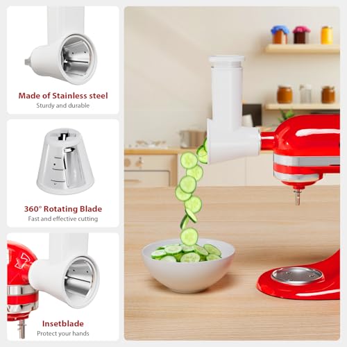 21-Piece Meat Grinder and Cheese Grater Attachment Set for Stand Mixers
