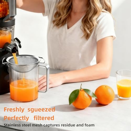 Stainless Steel Fine Mesh Juice Strainer for Smooth Pulp-Free Juicing