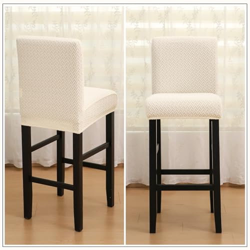 Stretch Bar Stool Covers Set of 4 - Washable Counter Height Seat Covers