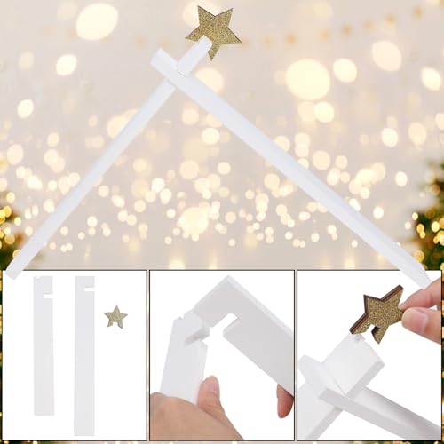 11-Piece Mini Christmas Nativity Scene Set - White Resin Holy Family Figurines