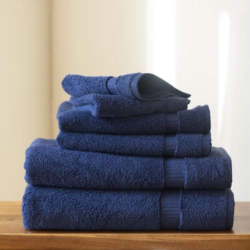 6-Piece Turkish Cotton Towel Set - Premium Absorbent Bath & Hand Towels