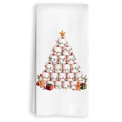 RKQIEG Funny Christmas Hand Towels for Bathroom - Christmas Bathroom Decor