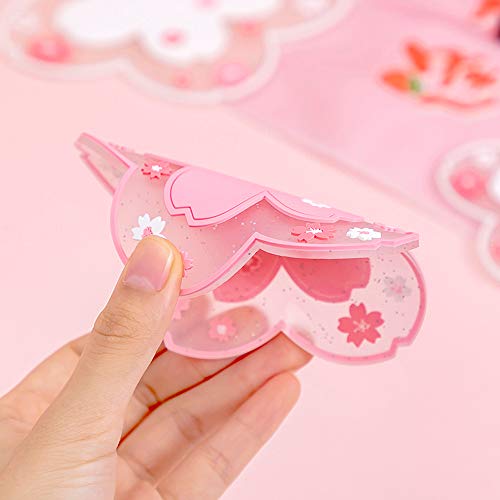 Sakura Cherry Blossom PVC Coasters - Cute Flower Drink Mat Set of 2