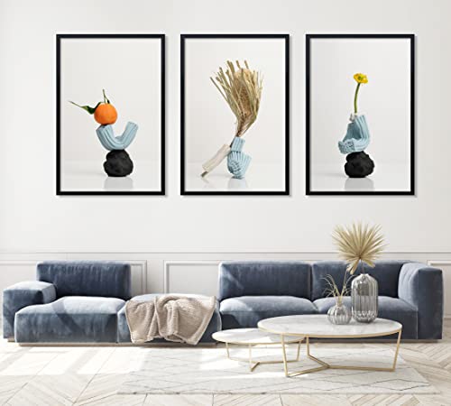 22.375 x 34 Black Poster Frame 3-Pack | Vertical & Horizontal Wall Mount