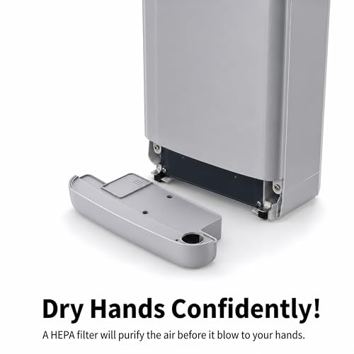 High-Speed Vertical Hand Dryer with HEPA Filter - Commercial Grade