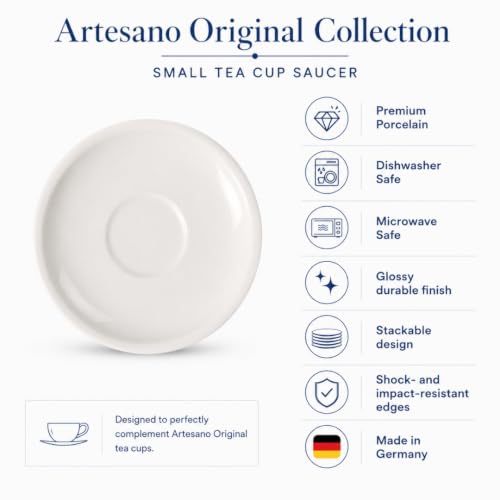 Villeroy & Boch Artesano Original Tea Cup Saucer - Creamy White, 6.25 Inch