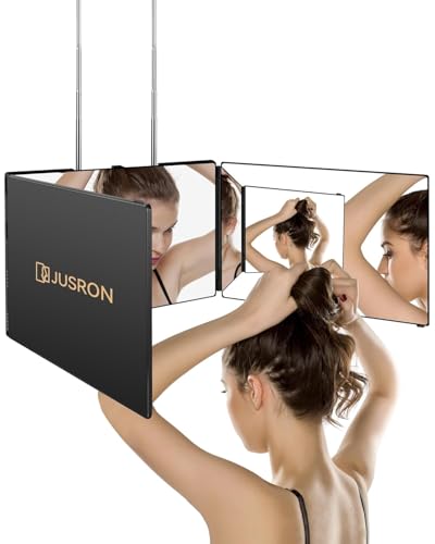 JUSRON 360 Viewing Angle Self Hair Cutting Mirror Shower
