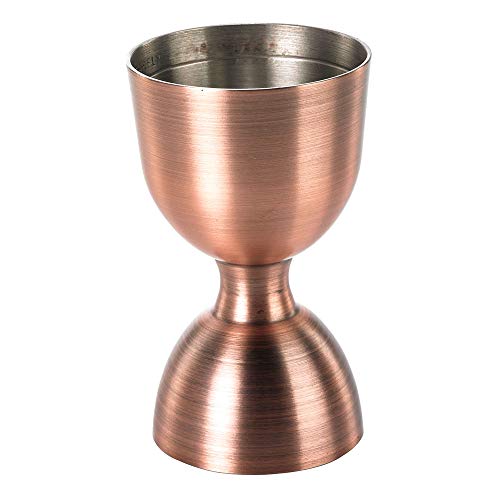 Barfly M37006ACP Heavy-Duty Antique Copper Straight Rim Jigger 1 oz x 2 oz
