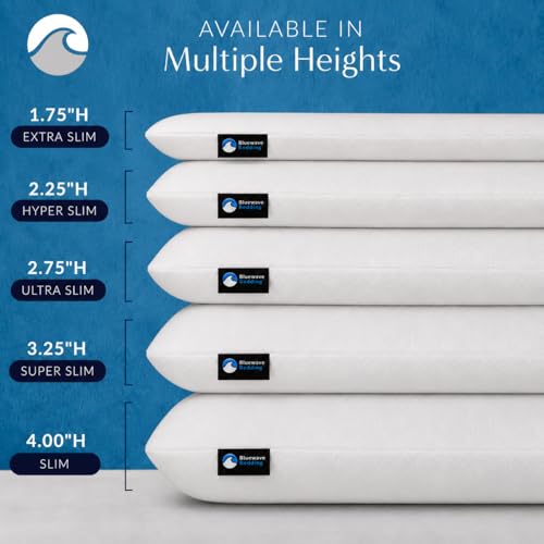 Bluewave Bedding Ultra Slim Gel Memory Foam Pillow - 2.75" Low Profile