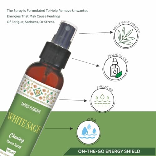White Sage Room Spray - Natural Energy Cleansing Mist, 100ml