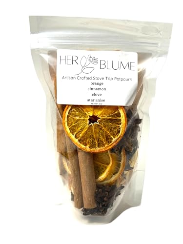 HerBlume Orange Cinnamon Stovetop Potpourri Kit 3oz Natural Aromas Gift