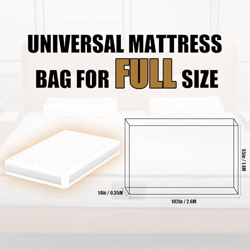 PROMORE Full Size Plastic Mattress Bag for Moving & Storage - 1.5 Mil