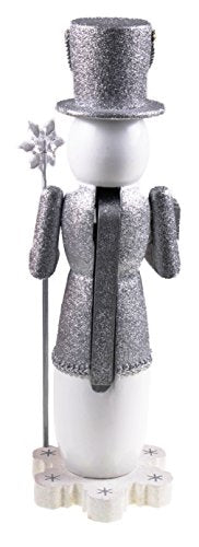 Clever Creations Snowman 14 Inch Traditional Wooden Nutcracker - Festive Christmas Décor