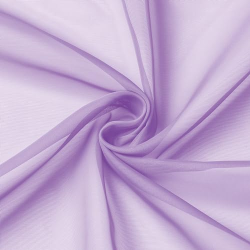 Light Purple Sheer Curtain Panels - 84 Inch Light Filtering Voile Drapes (Pair)