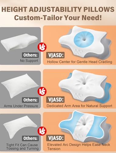 Ergonomic Memory Foam Cervical Neck Pillow for Pain Relief
