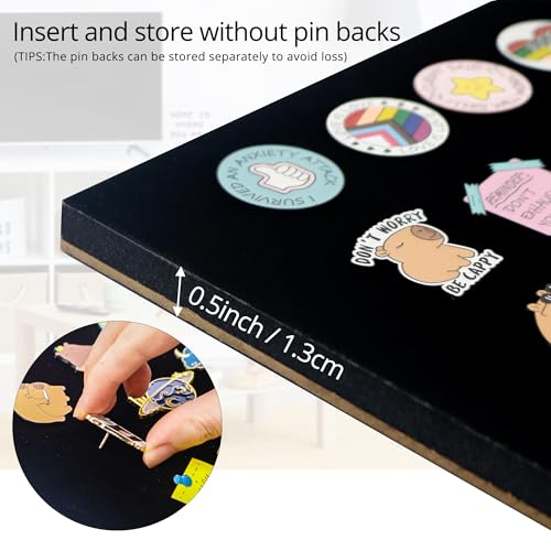 11x11 Enamel Pin Display Case with Glass Cover - Wall or Tabletop Shadow Box