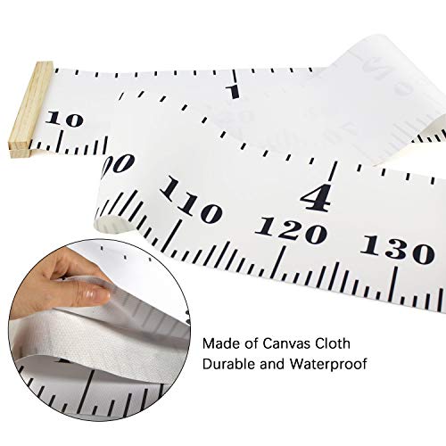 Kids Canvas Growth Height Chart - Removable Hanging Wall Decor (79" x 7.9")