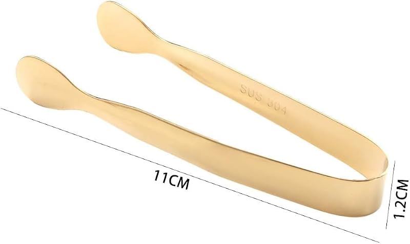 Black Stainless Steel Mini Sugar Cube Tongs for Tea & Coffee Service