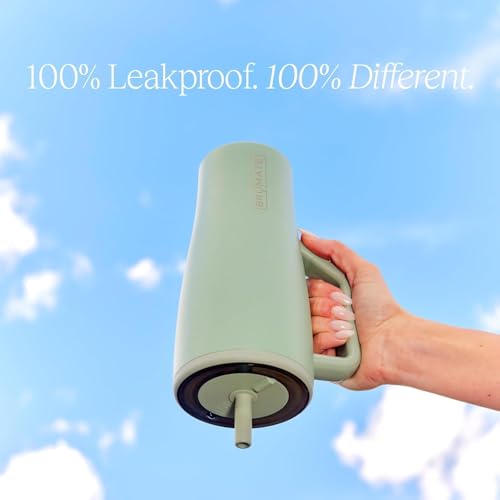 40 oz Leakproof Insulated Stainless Steel Tumbler with Handle & Straw