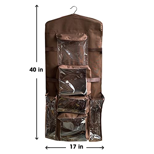 Hanging Gift Wrapping Paper Storage Organizer Bag for 40-Inch Rolls