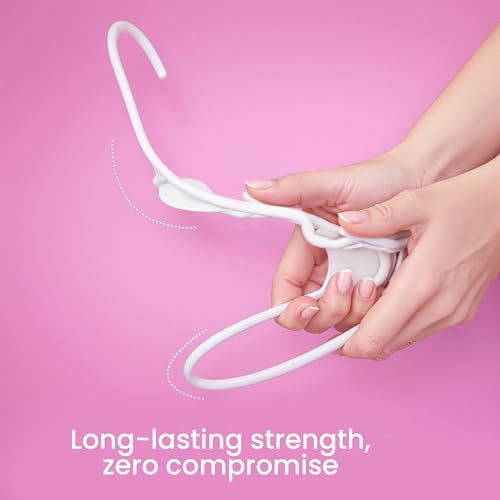 Utopia Home Plastic Hangers 50 Pack - Space Saving Clothes Hangers White