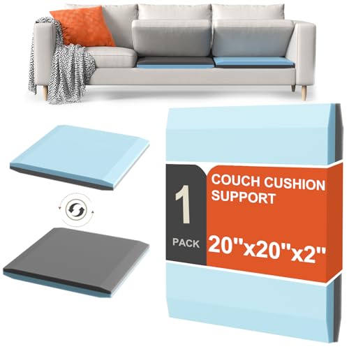 Sofa Cushion Support for Sagging Seats - 20x20x2 Inch High Density Foam