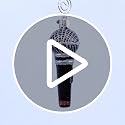 Handcrafted Glass Microphone Christmas Tree Ornament