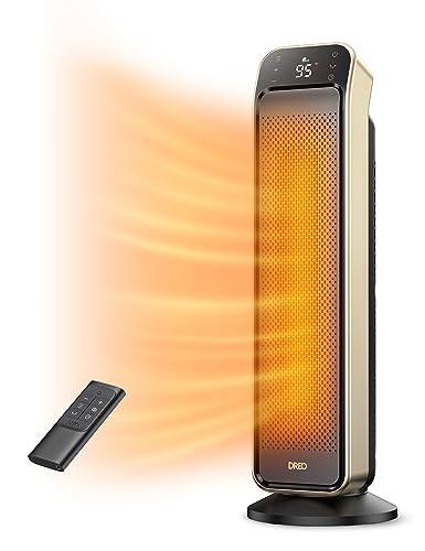 25-Inch Electric Space Heater with Thermostat and Remote Control