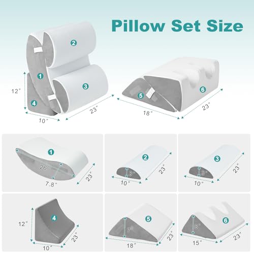 Adjustable Bed Wedge Pillow Set for Comfort & Support