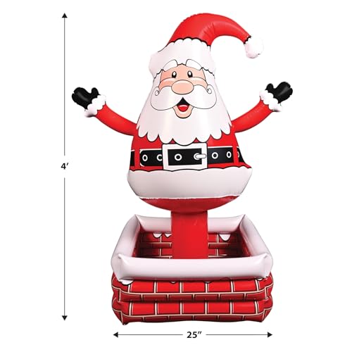 Inflatable Santa Cooler - 4ft Festive Holiday Drink Holder for Christmas Parties