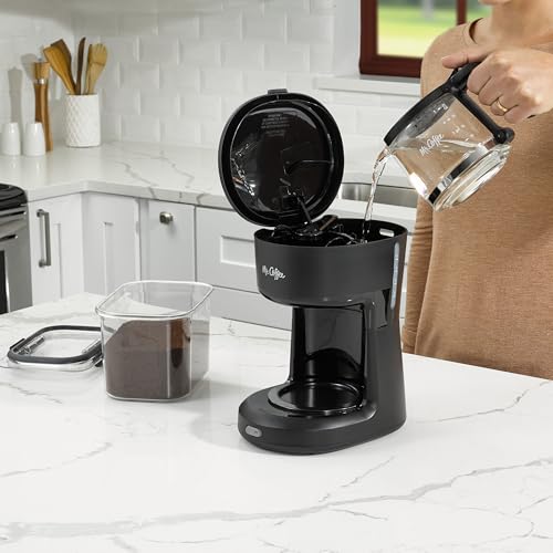 Compact 5-Cup Mini Brew Drip Coffee Maker with Glass Carafe, Black