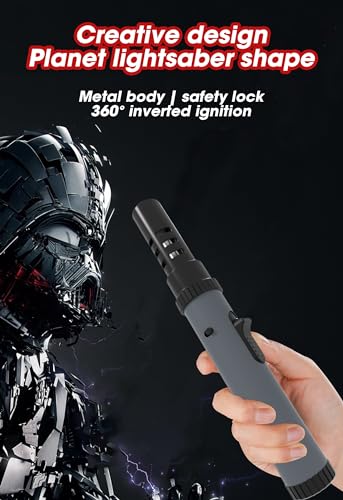 MEIRUBY Gray Lightsaber Torch Lighter Windproof Flame Gift for Men Dad