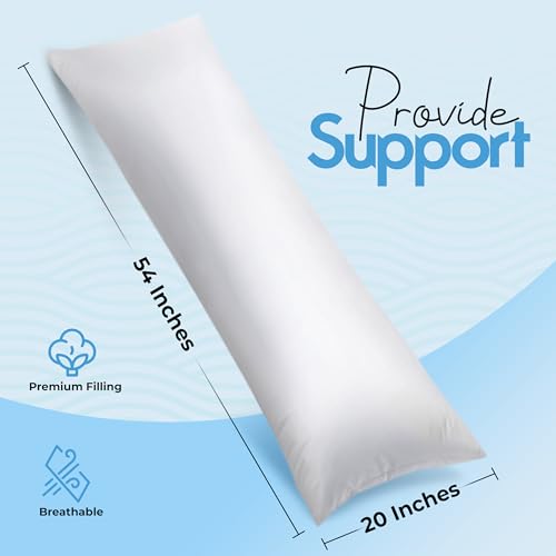 Utopia Bedding Full Body Pillow for Side Sleepers - 20x54 Inch Plush Support