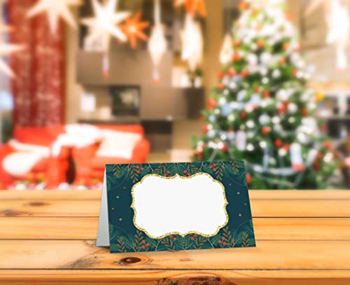 Christmas Tent Style Place Cards Pack of 25 - Holiday Table Decorations