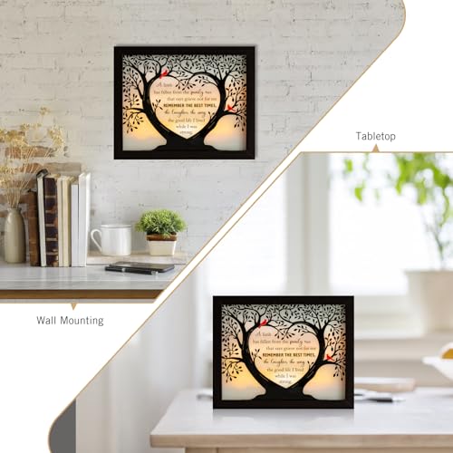 LED Memorial Shadow Box Sympathy Gift for Loss of Loved One