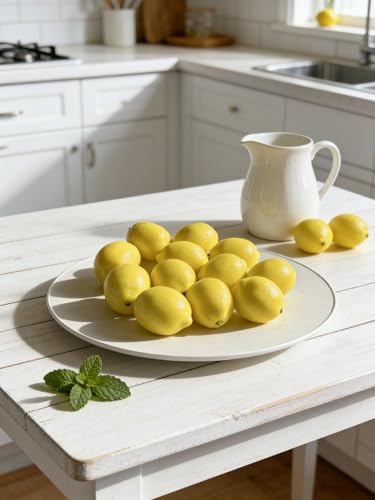 12PCS Realistic Artificial Lemons for Home Decor & Crafts