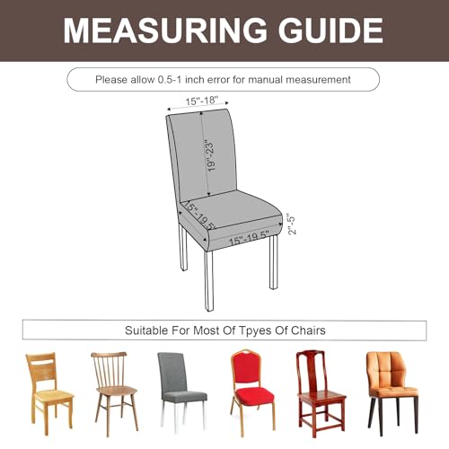 Waterproof Stretch Chair Covers for Dining Room | Set of 4