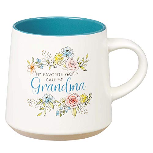 14oz Grandma Coffee Mug with Floral Design - Personalized Gift