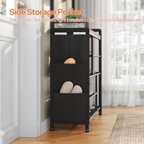 Industrial Hall Tree with Bench and Shoe Storage, 39-inch Entryway Coat Rack