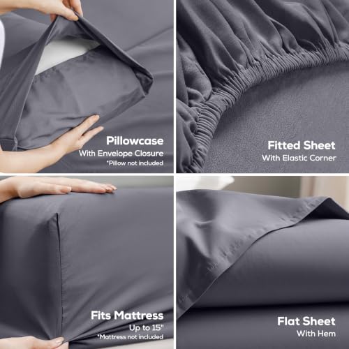 Utopia Bedding Queen Sheet Set - 4 Piece Hotel Luxury Microfiber Bed Sheets