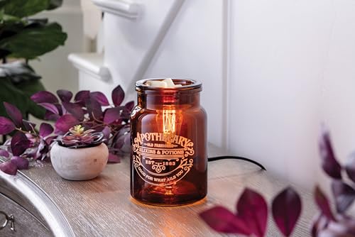 Vintage Glass Wax Warmer with Edison Bulb for Scented Wax Melts and Tarts