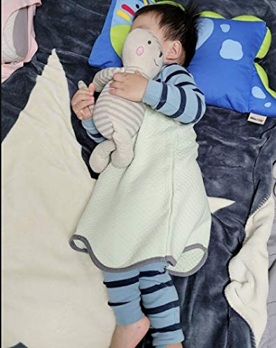 organicboom Pastel Baby Sleeping Quilted Jacquard Vest Soft Wearable Blanket (Mint, 110(24-36M))
