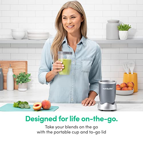 Personal Blender for Smoothies and Shakes, 600W Motor with 24 oz Cup, Dark Gray