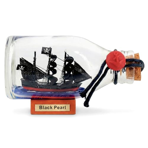 5-Inch Ship in a Bottle Nautical Model - Handmade Decorative Ornament