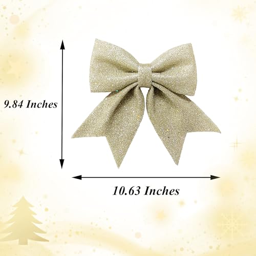 Prudance 10" Glitter Bow Set - 5 Color Christmas & Event Decor Bows