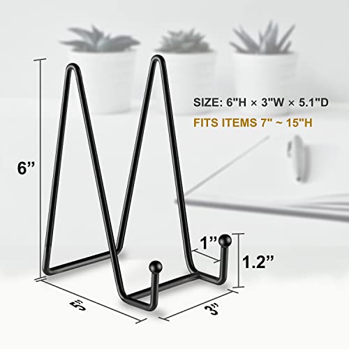 6-Inch Metal Plate Display Stand – 5 Pack Decorative Easel for Plates