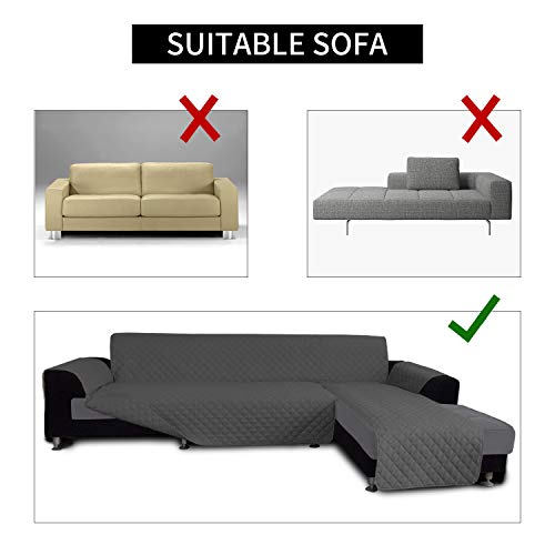 Reversible L-Shape Sectional Sofa Cover - Water-Resistant Pet Protector