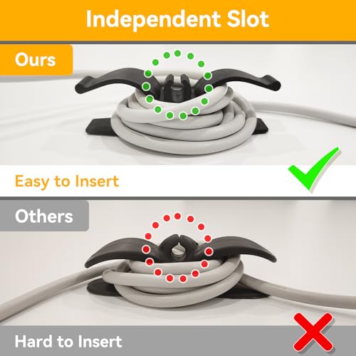 Adhesive Kitchen Appliance Cord Organizer - 6 Pack Cable Management Clips